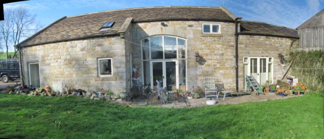 Back view of Heyshaw Barn